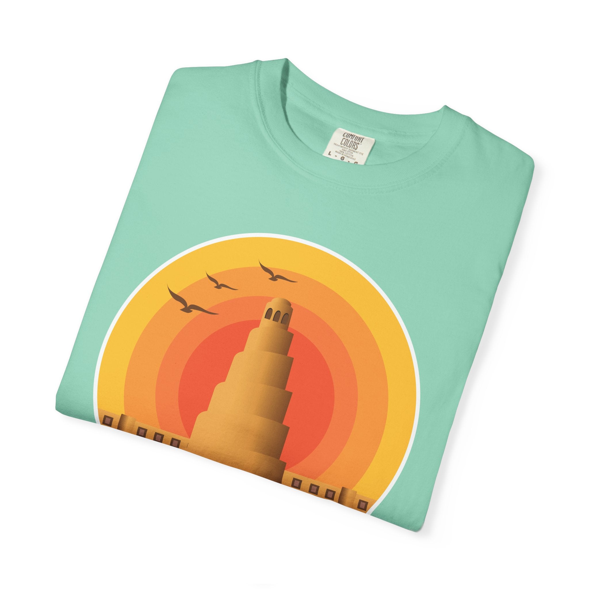 Iraq Spiral Minaret T-Shirt — 'Your Civilization Started in Iraq' Travel & Heritage Tee