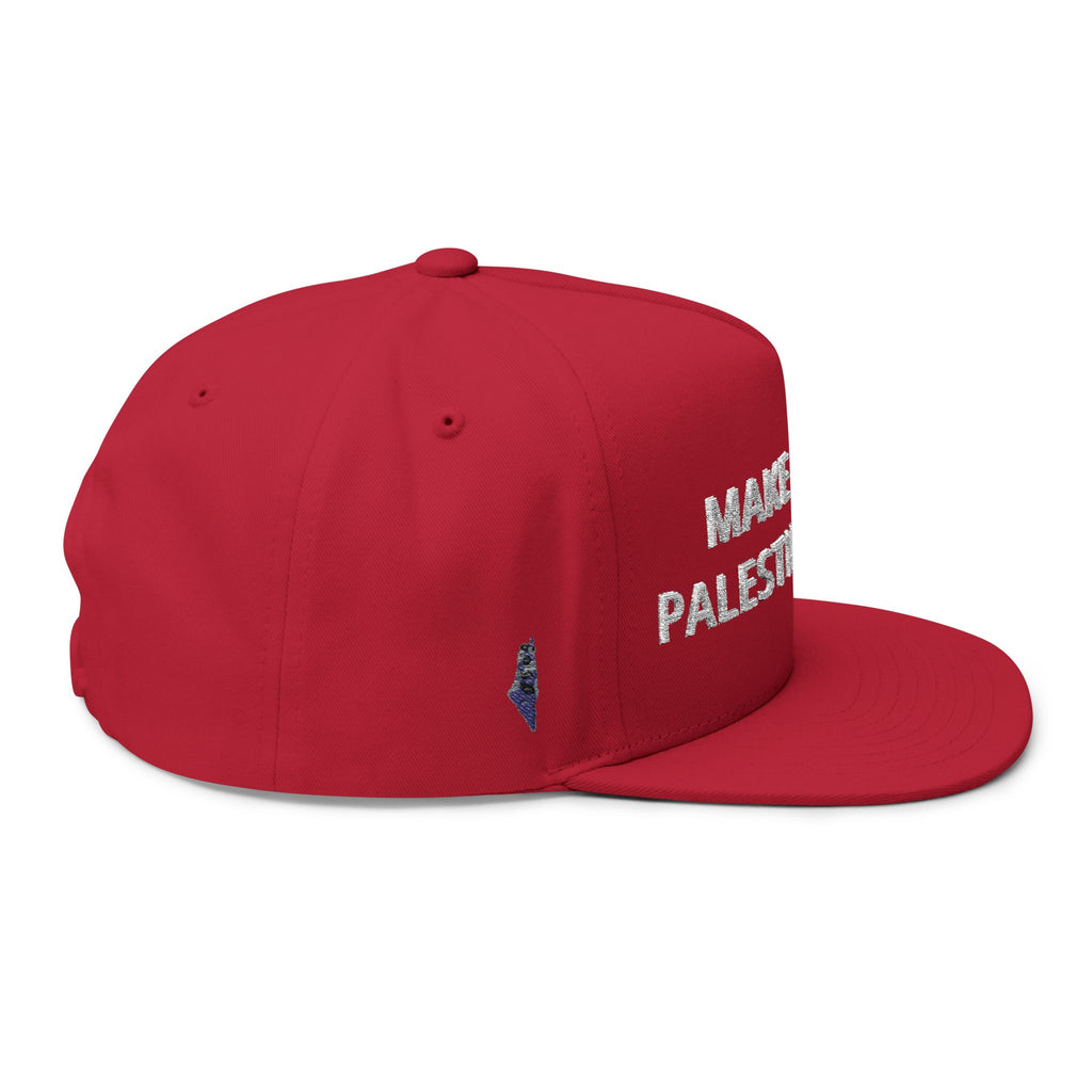 Flat Bill Cap — "Make Israel Palestine Again" Embroidered Snapback
