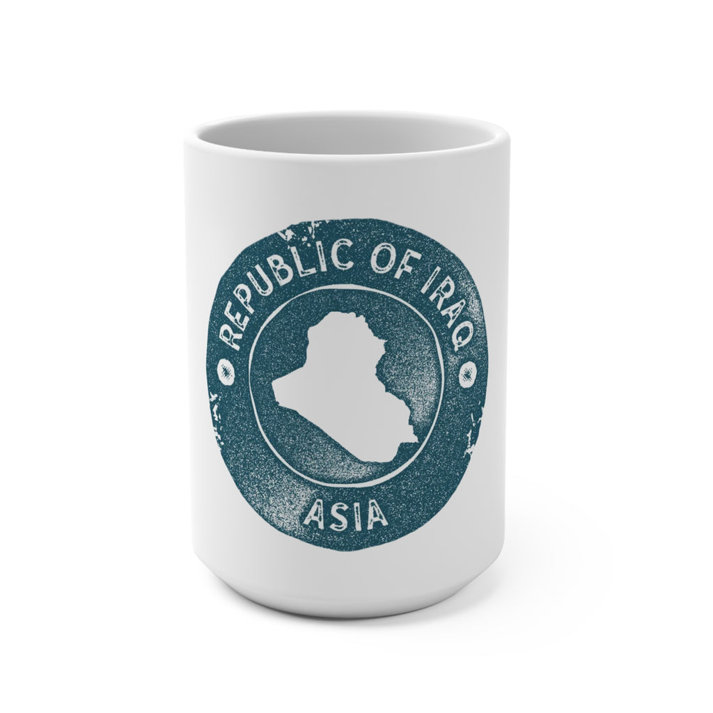 Republic of Iraq Seal 15oz Ceramic Mug — Blue Mosaic Travel & Gift Cup