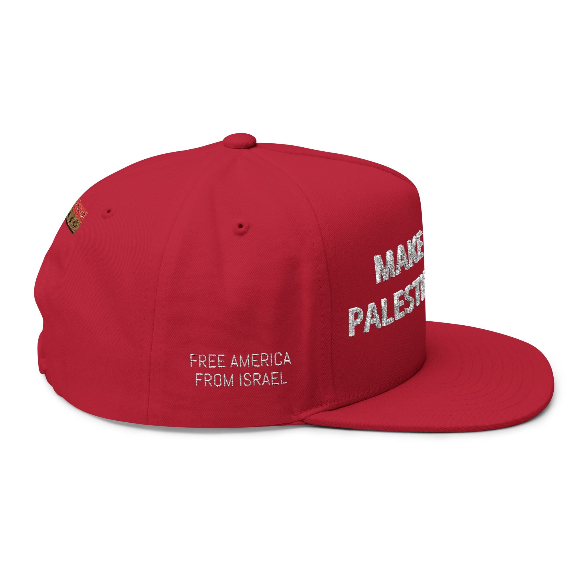 Flat Bill Cap — "Make Israel Palestine Again" Embroidered Snapback